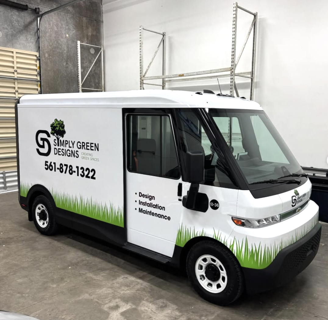 Simply Green Designs commercial van wrap